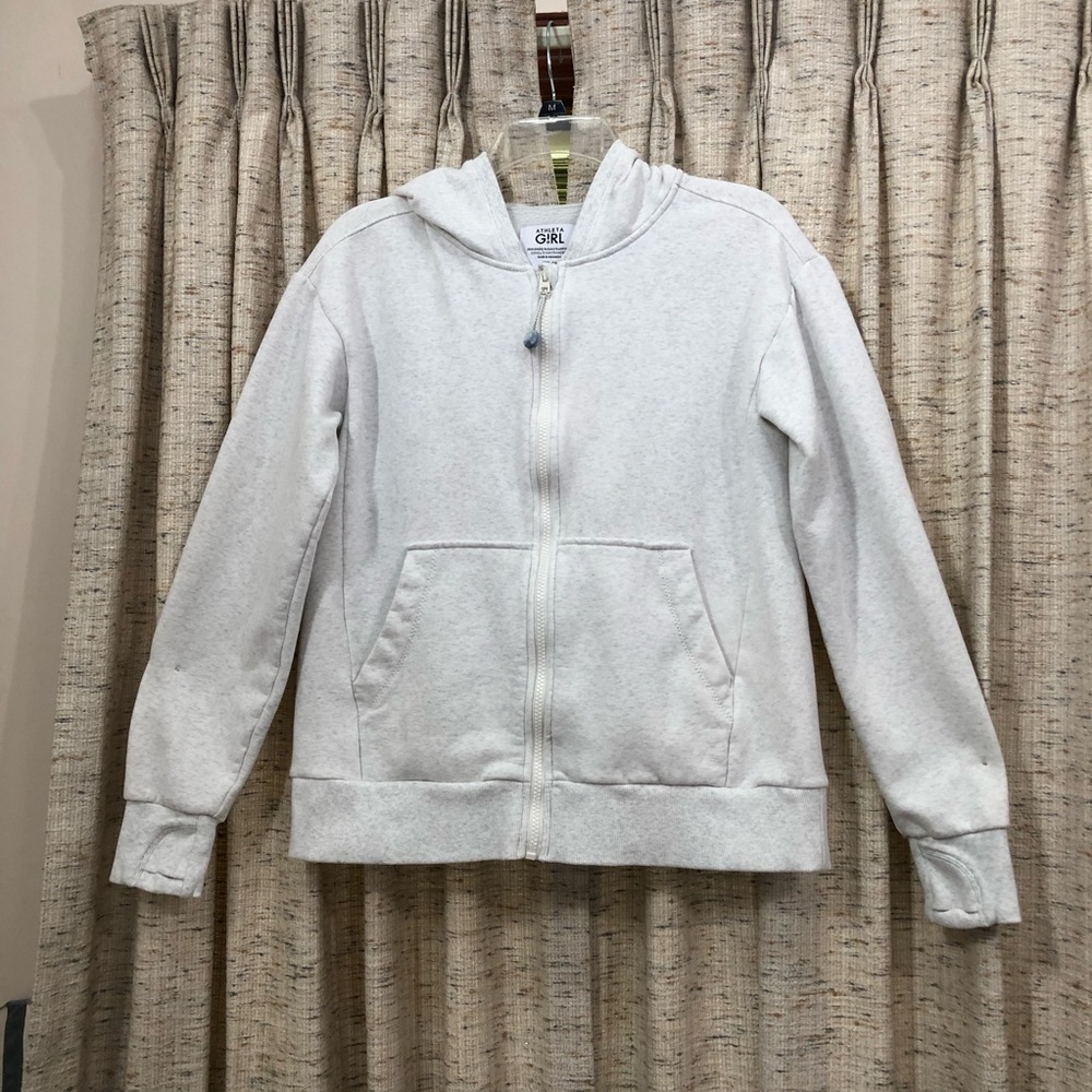 Athleta Girl RetroActive Full Zip Fleece Hoodie Jacket